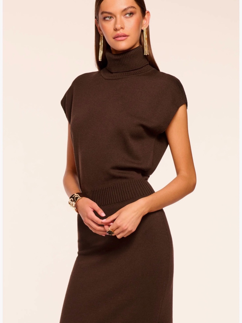 Ramy Brook Turtleneck Wool Sweater Dress